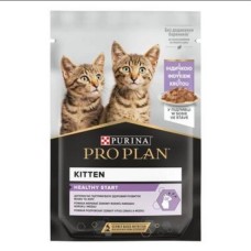 Purina Pro Plan Kitten Healthy Start, шматочки в соусі з індичкою для кошенят, пауч, 85 г