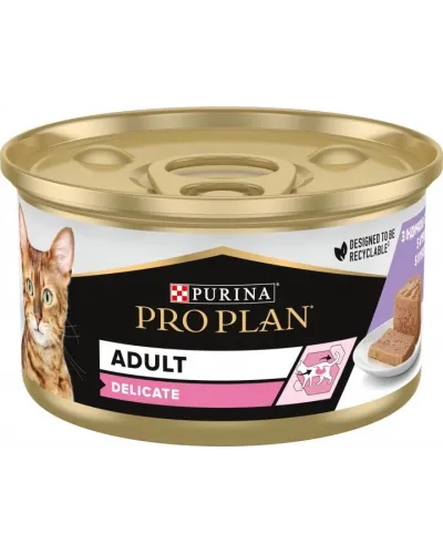 Purina Pro Plan Delicate Паштет з індичкою для для чутливого травлення, банка, 85 г