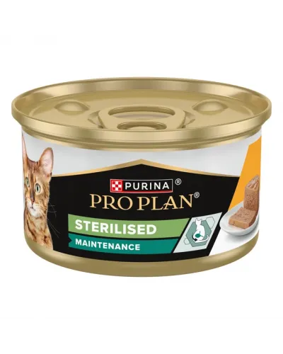 Purina Pro Plan Sterilised мус з куркою для стерилізованих котів, банка, 85 г