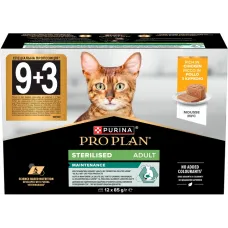 Purina Pro Plan Sterilised Промо набір мус з куркою для стерилізованих котів, банка, 12x85 г