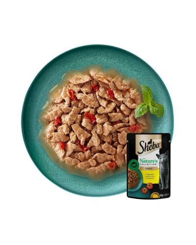 Sheba (Шеба) Natures Collection in Gravy Chicken, вологий корм для котів, із куркою та томатами в соусі, 85 г