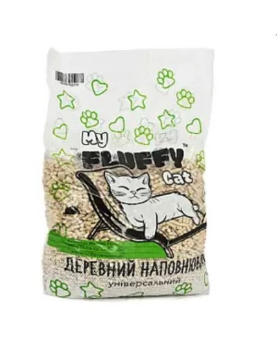 My Fluffy Cat, наповнювач для туалетів домашніх тварин, деревна гранула, 3 кг