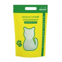 Хвостик, силікагелевий наповнювач, крупний, з зеленими гранулами, 15 л