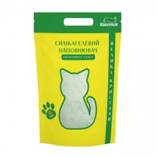 Хвостик, силікагелевий наповнювач, крупний, з зеленими гранулами, 15 л