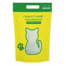 Хвостик, силікагелевий наповнювач, дрібний, з зеленими гранулами, 15 л